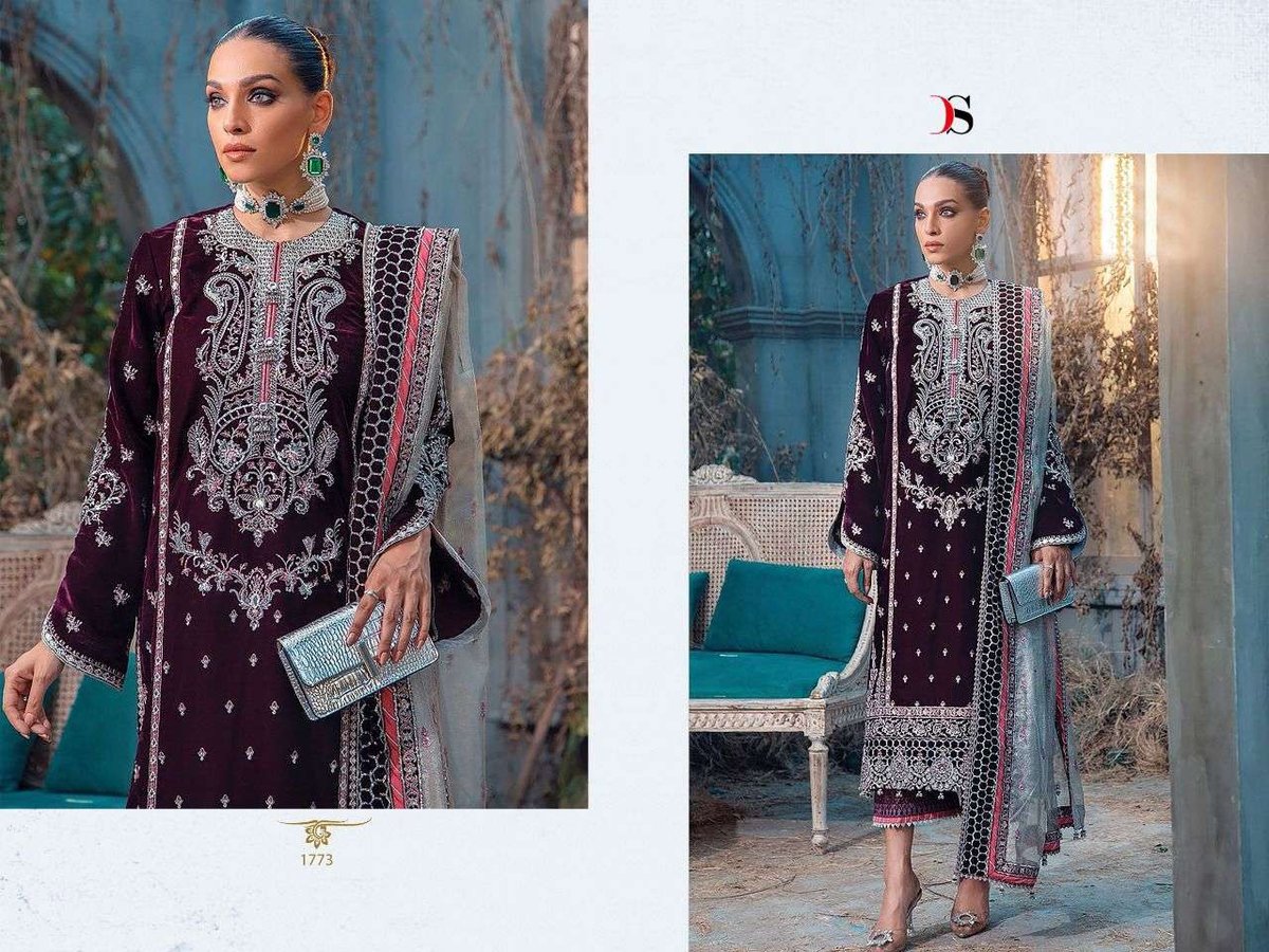 Deepsy Suits Anaya Velvet Vol-22 1771-1776 Series 3