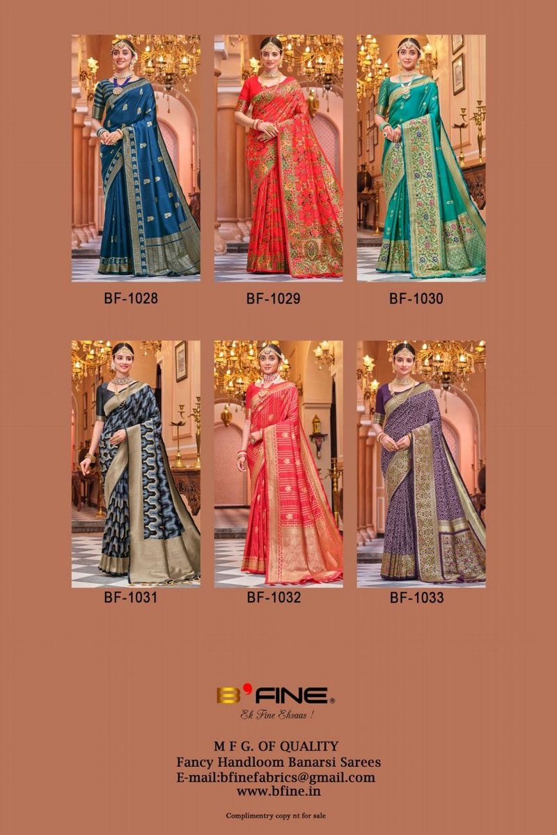 B Fine Saree Roshni 1028-1033 Series 7