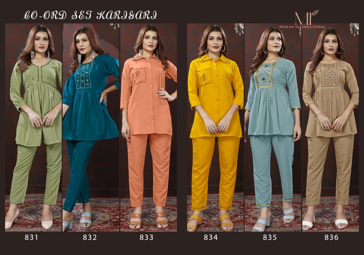MOKSH CO-ORD SET KARIGARI 831 TO 836 7