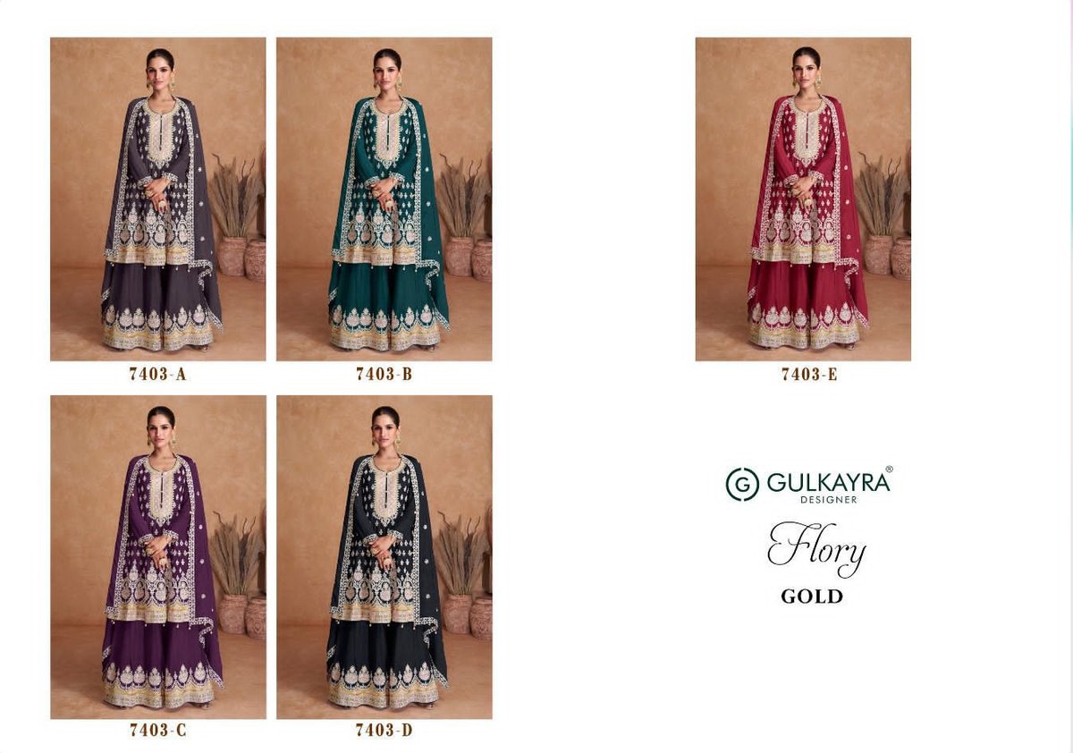 Gulkayra Designer Flory Gold 7403 Colors 6