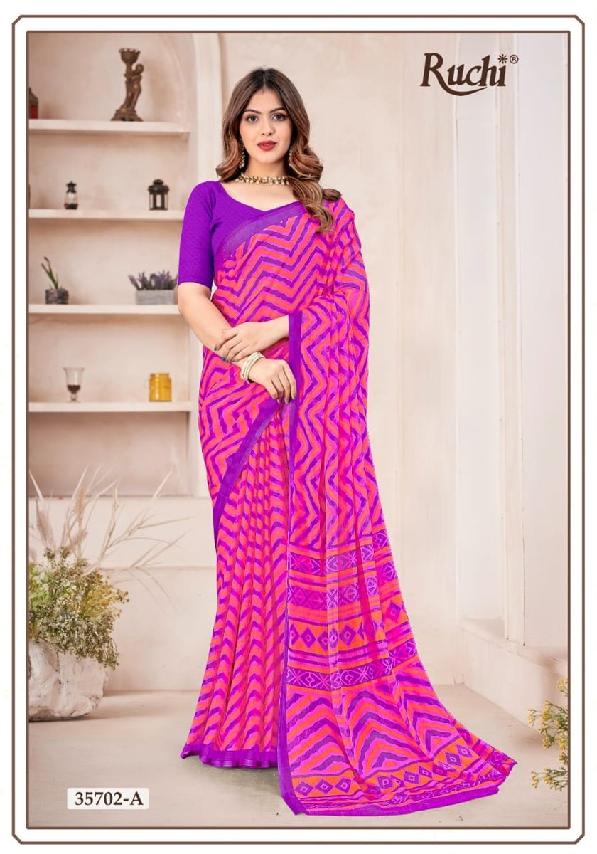 RUCHI SAREE STAR CHIFFON 167 35701-A TO 35703-D 5