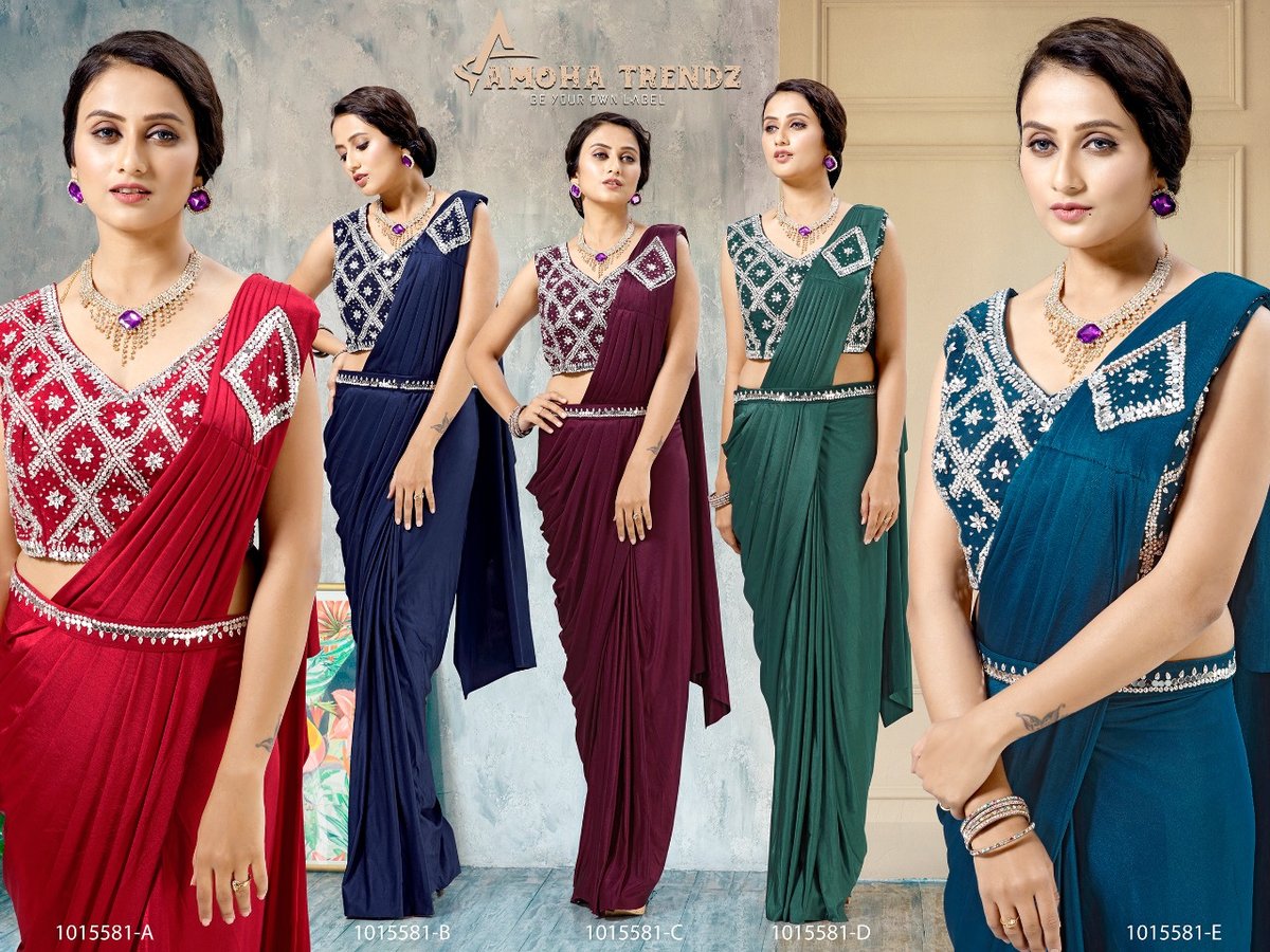 Aamoha Trendz Ready To Wear Designer Saree 1015581 Colors 6