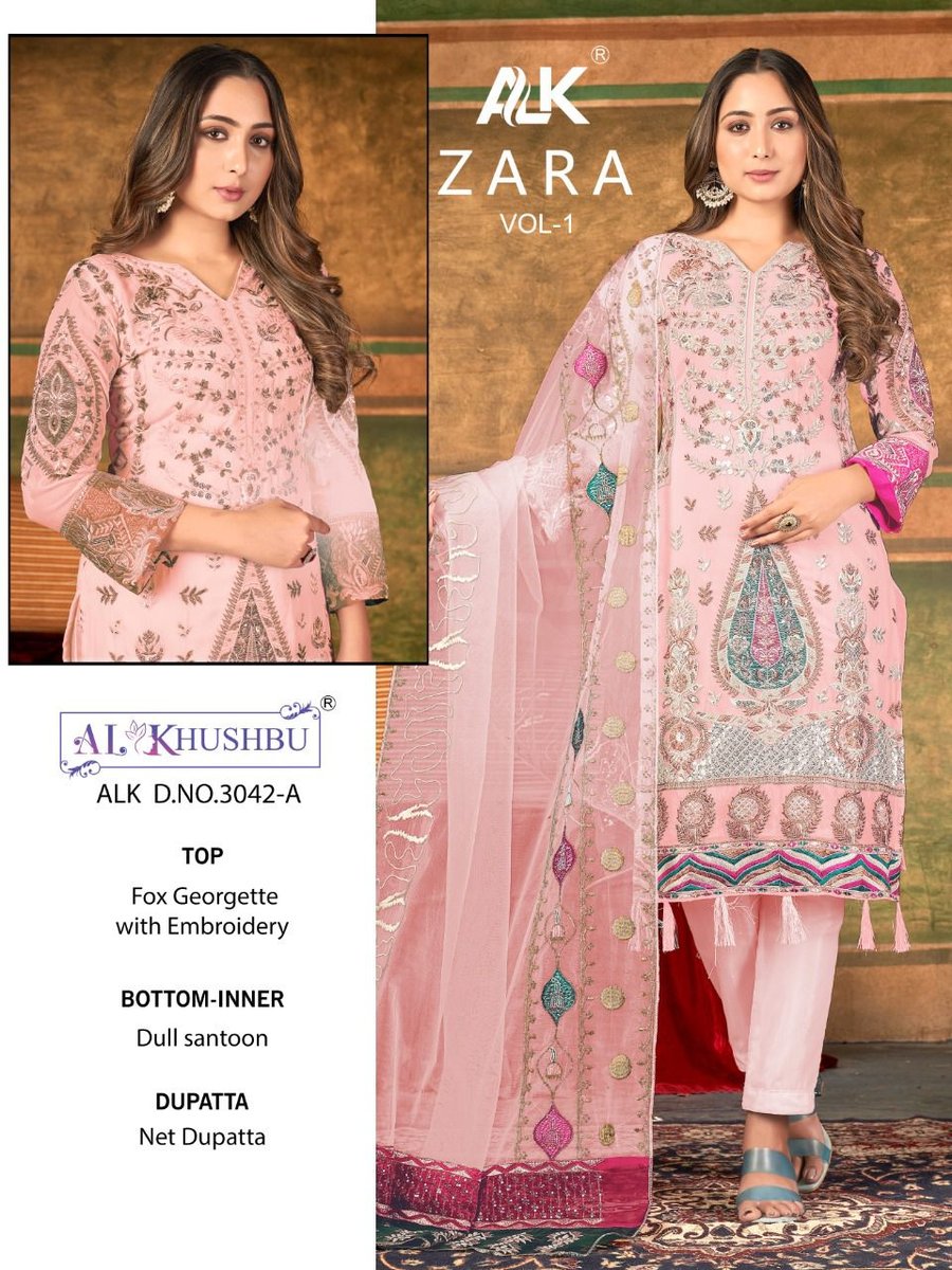 AL Khushbu Zara Vol-1 3042 Colors 1