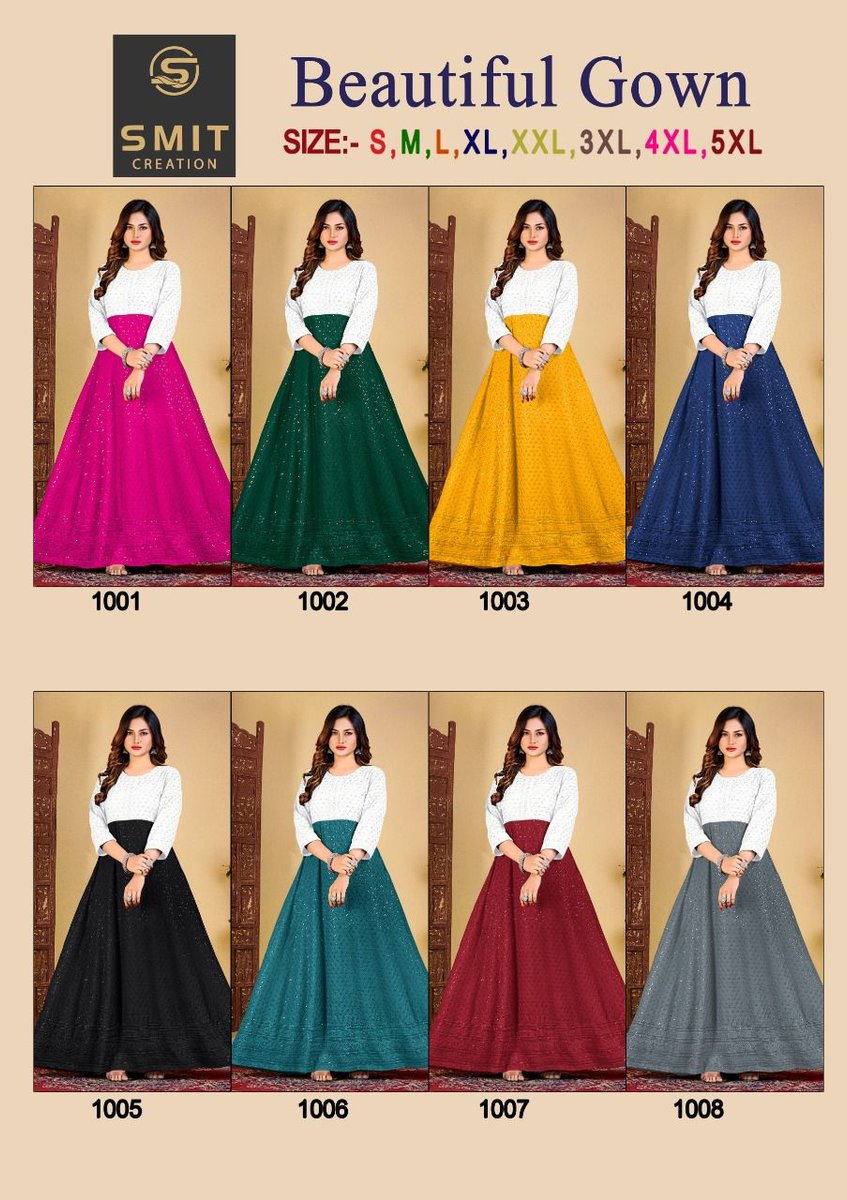 Poonam Designer Beautiful Gown 1001-1008 Series 9