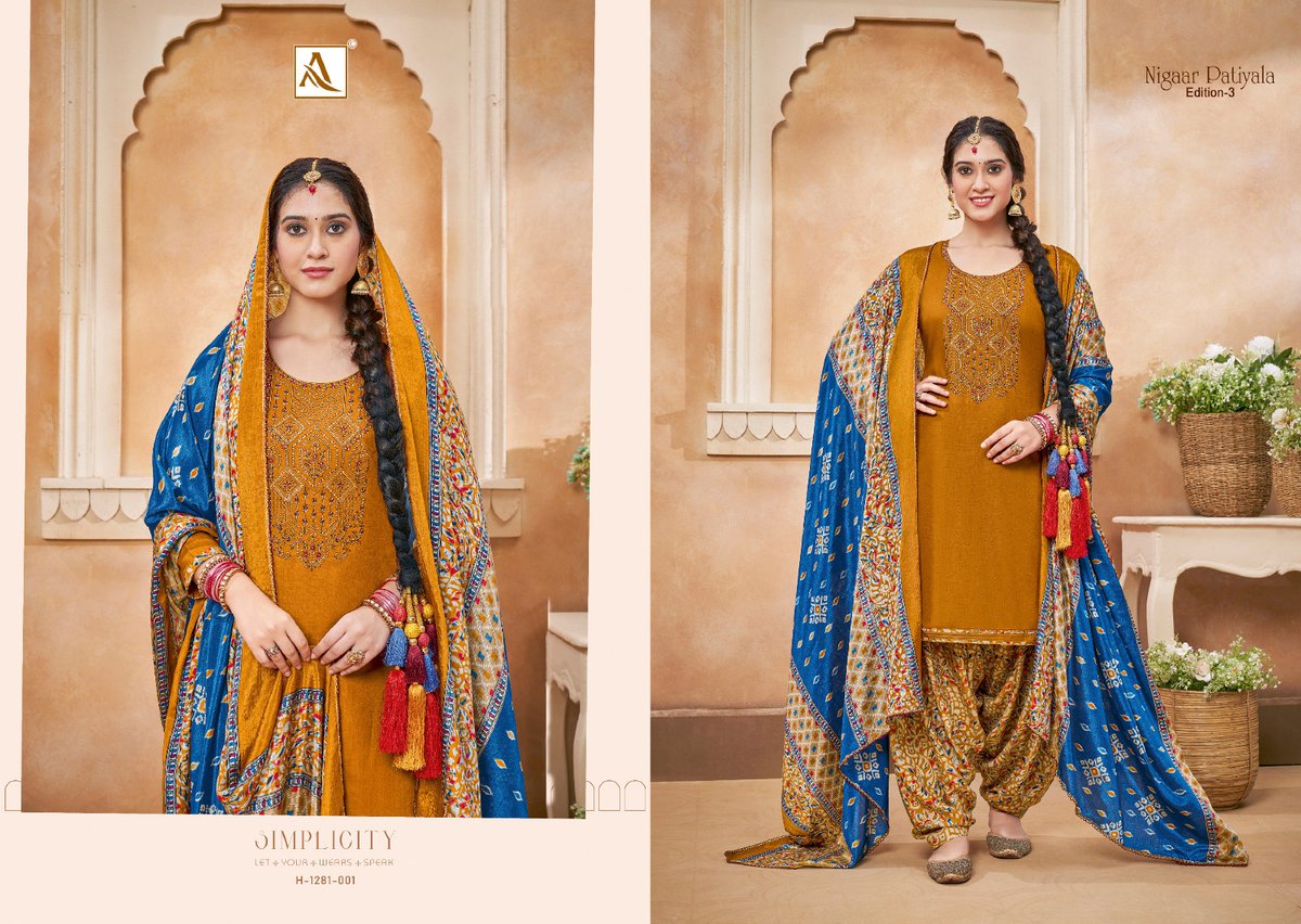 Alok Suit Nigaar Patiyala Vol-3 1281-001 to 1281-010 Series 1