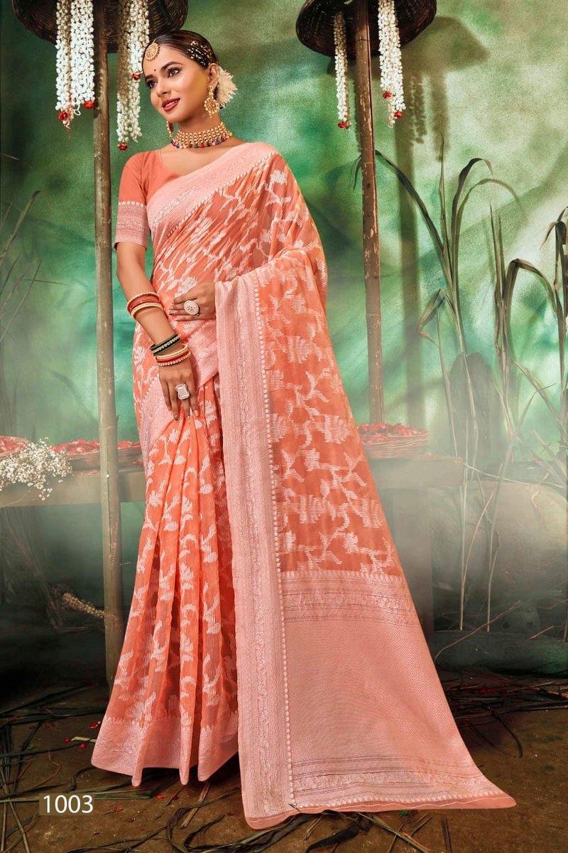 SAROJ SAREE OCEAN COTTON VOL-3 1001 TO 1006 3