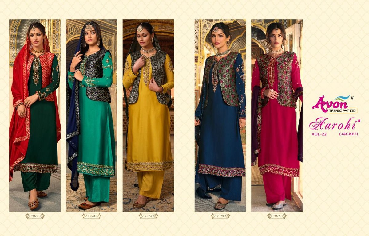 Avon Trendz Aarohi Jacket Vol-22 7071-7075 Series 6