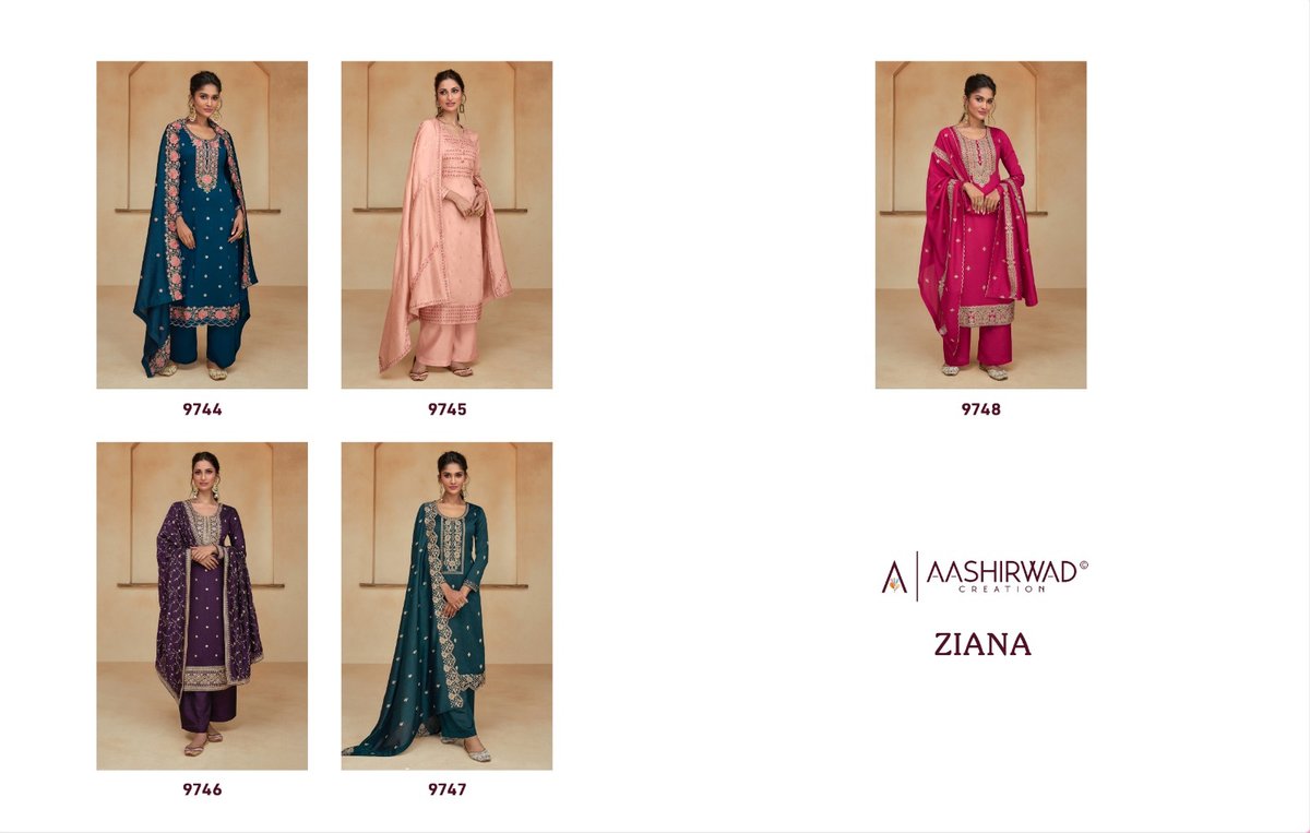 Aashirwad Creation Mor Bagh Ziana 9744-9748 Series 6