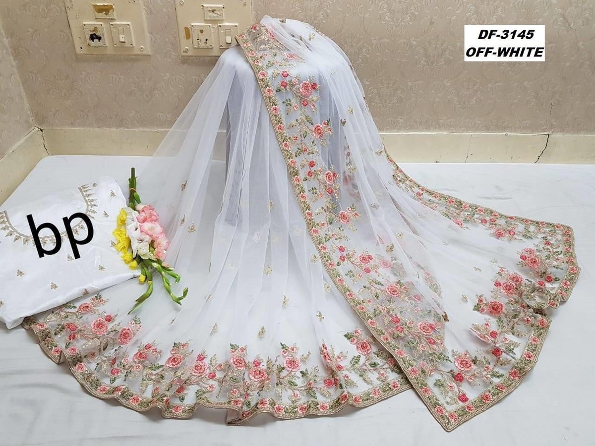 DF 3145 Designer Net Saree 4