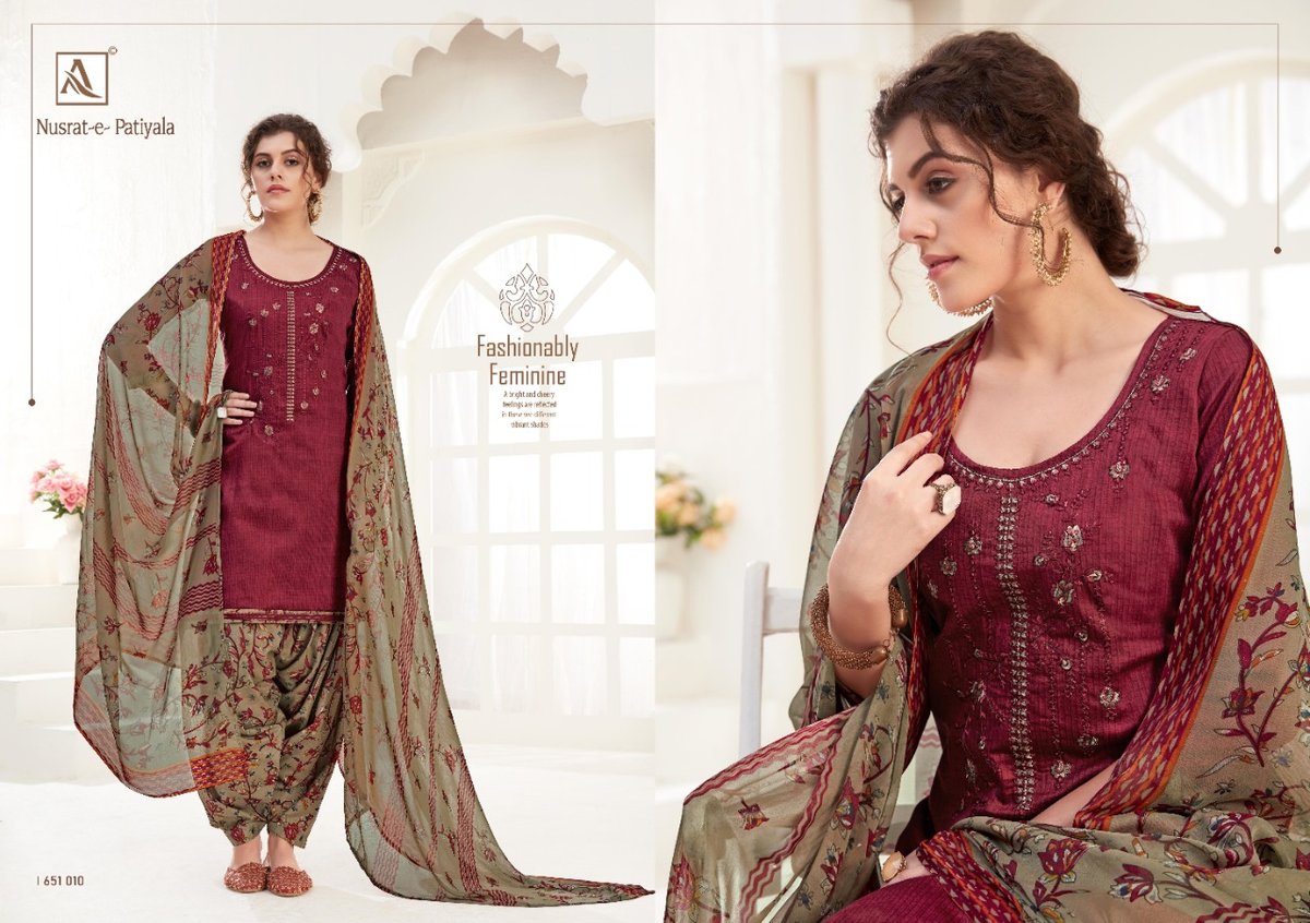 Alok Suits Nusrat E Patiyala 651-001-651-010 Series 10