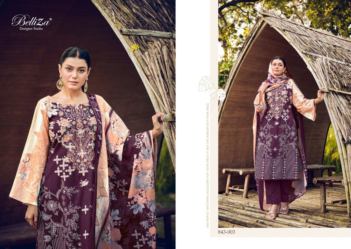 Belliza Designer Naira Naira Vol-20 843-001 to 843-010 Series 3