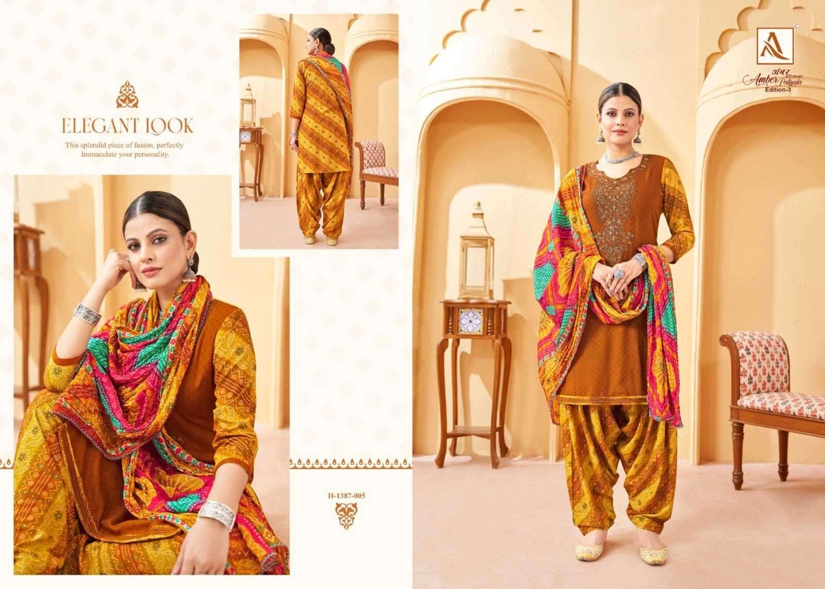 Alok Suit Amber Patiyala Edition Vol-3 1387-001 to 1387-008 Series 5