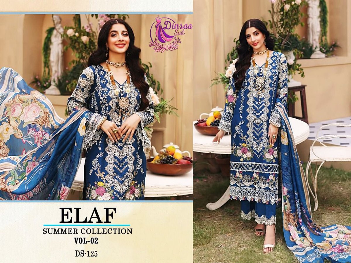Dinsaa Suit Elaf Summer Collection Vol-2 DS-125 to DS-128 Series 1