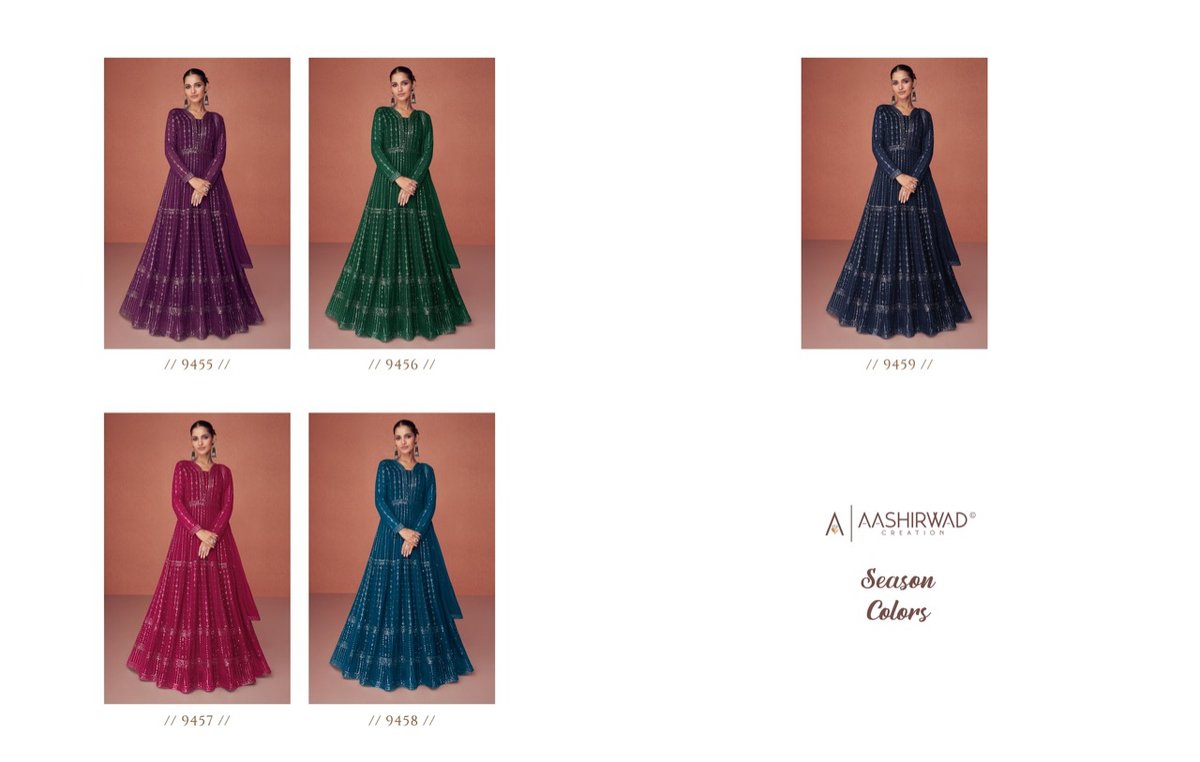 Aashirwad Creation Season Colour 9455-9459 Series 6