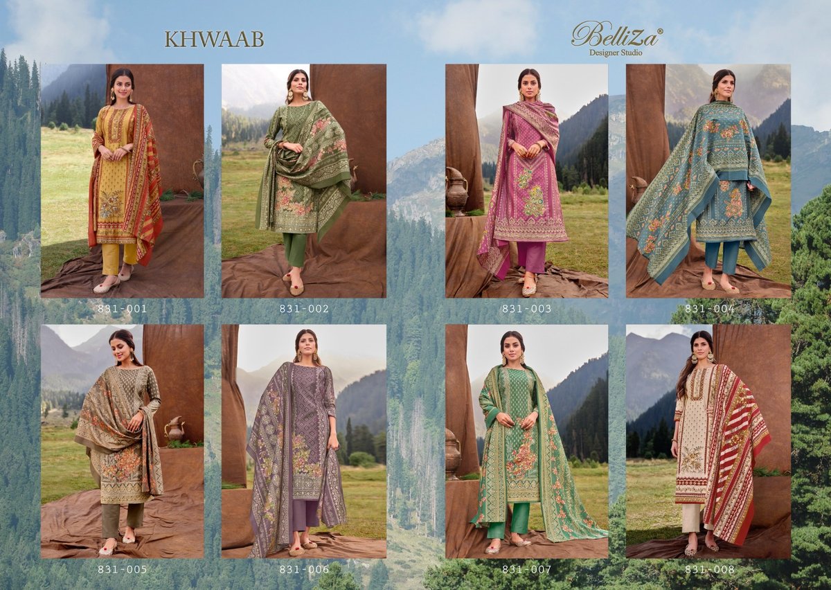 Belliza Designer Khwaab 831-001 to 831-008 Series 9