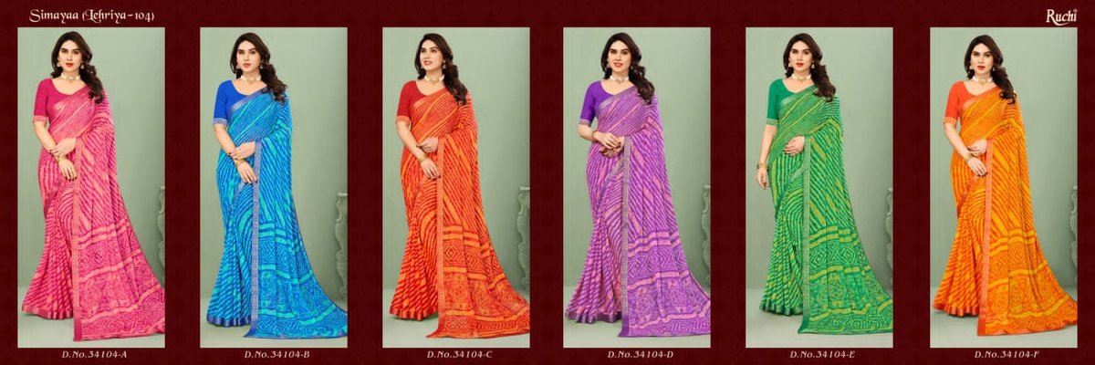 RUCHI SAREE SIMAYAA 34104-A TO 34104-F 7