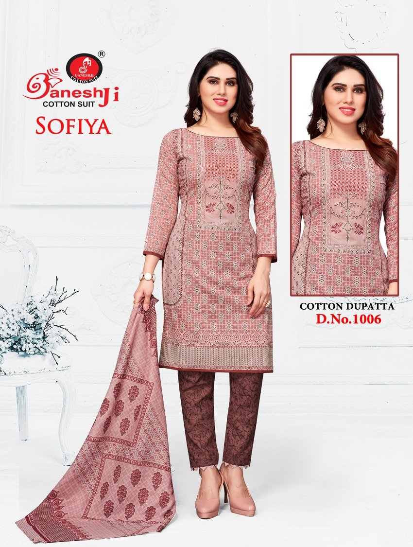 Ganeshji Cotton Suits Sofiya Vol-1 1001-1008 Series 6