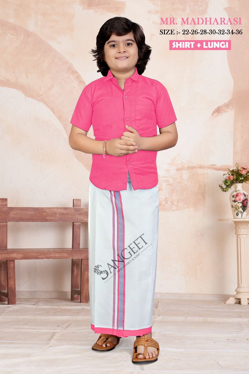 SANGEET MR MADHARASI SHIRT+LUNGI 1001 TO 1010 2