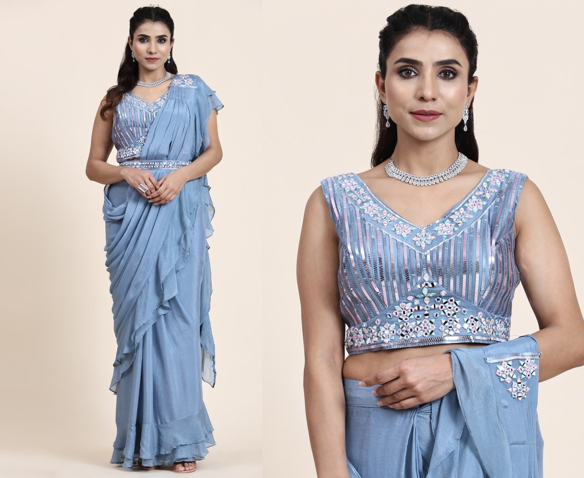 Aamoha Trendz Ready To Wear Designer Saree 1016322 Colors 2