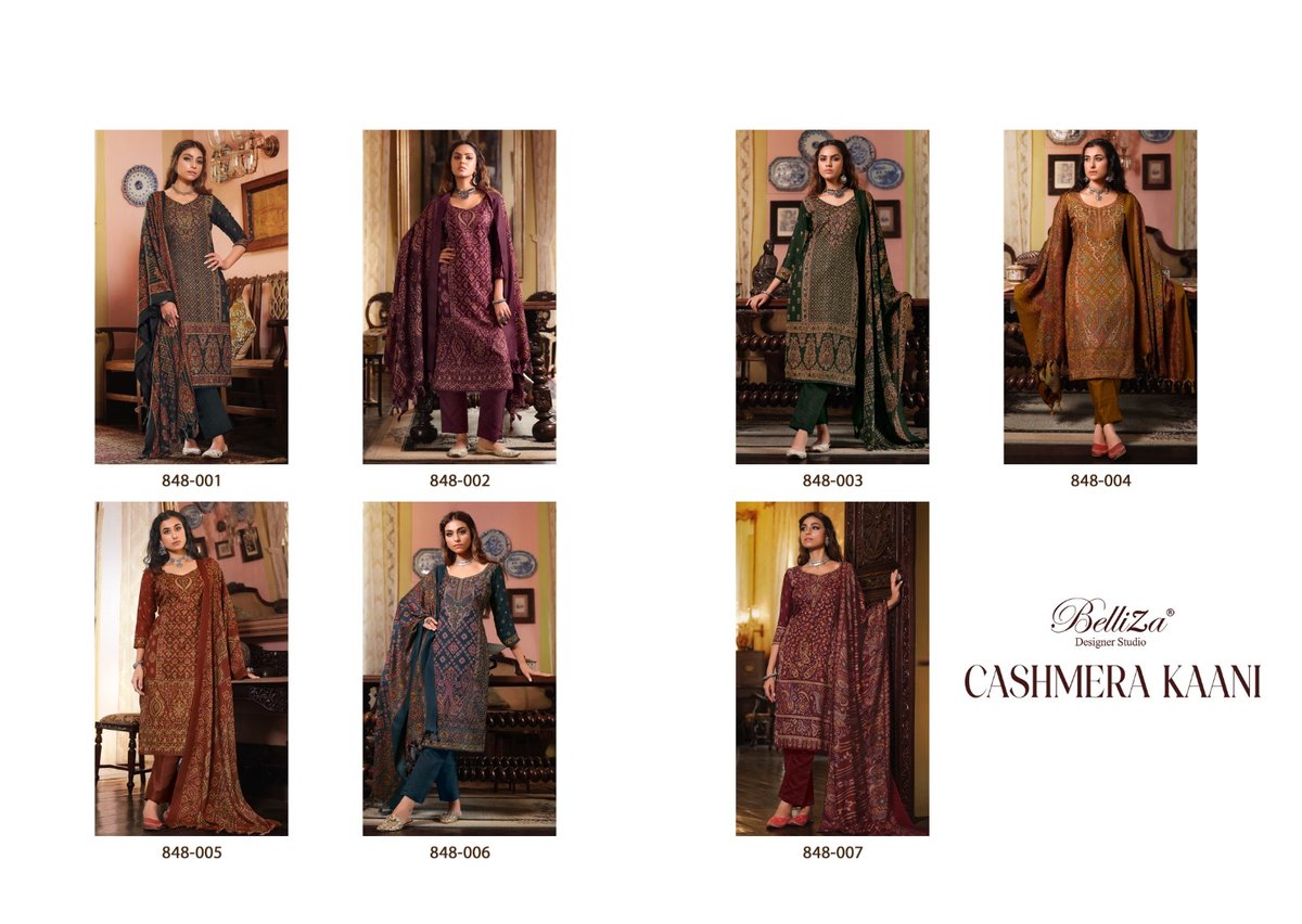 Belliza Designer Cashmera Kaani 848-001 to 848-007 Series 8