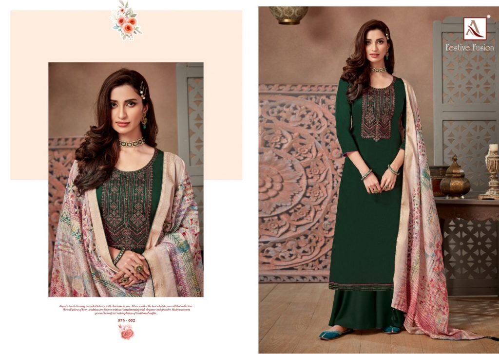Alok Suits Festive Fusion 575-001 to 575-008 Series 2