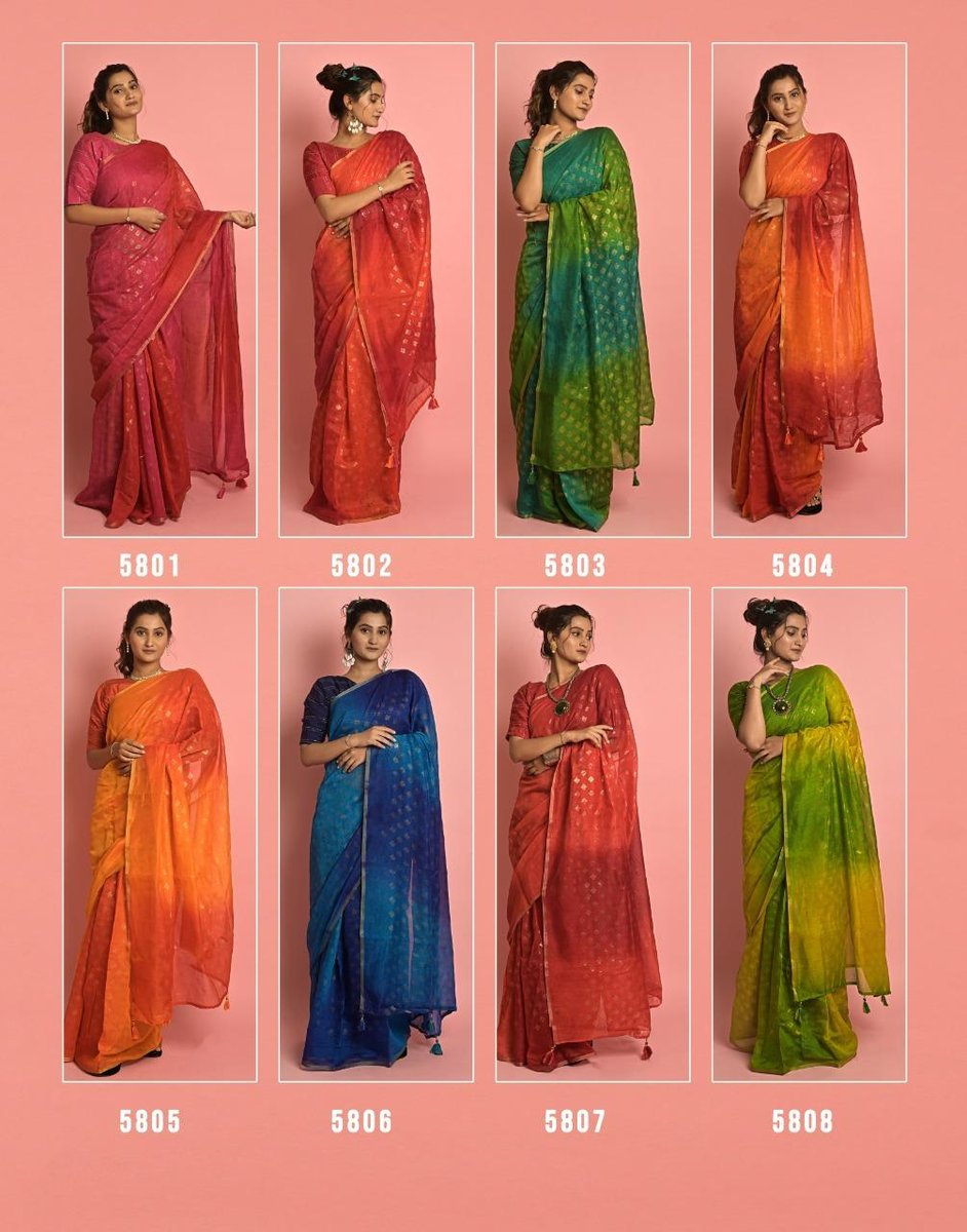 Ashima Saree Cotton Foil 5801-5808 Series 9