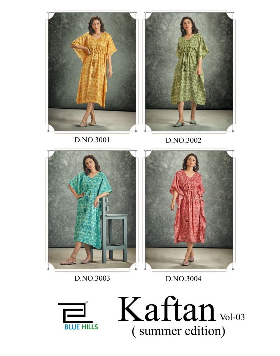 Blue Hills Kaftan Vol-3 3001-3004 Series 5