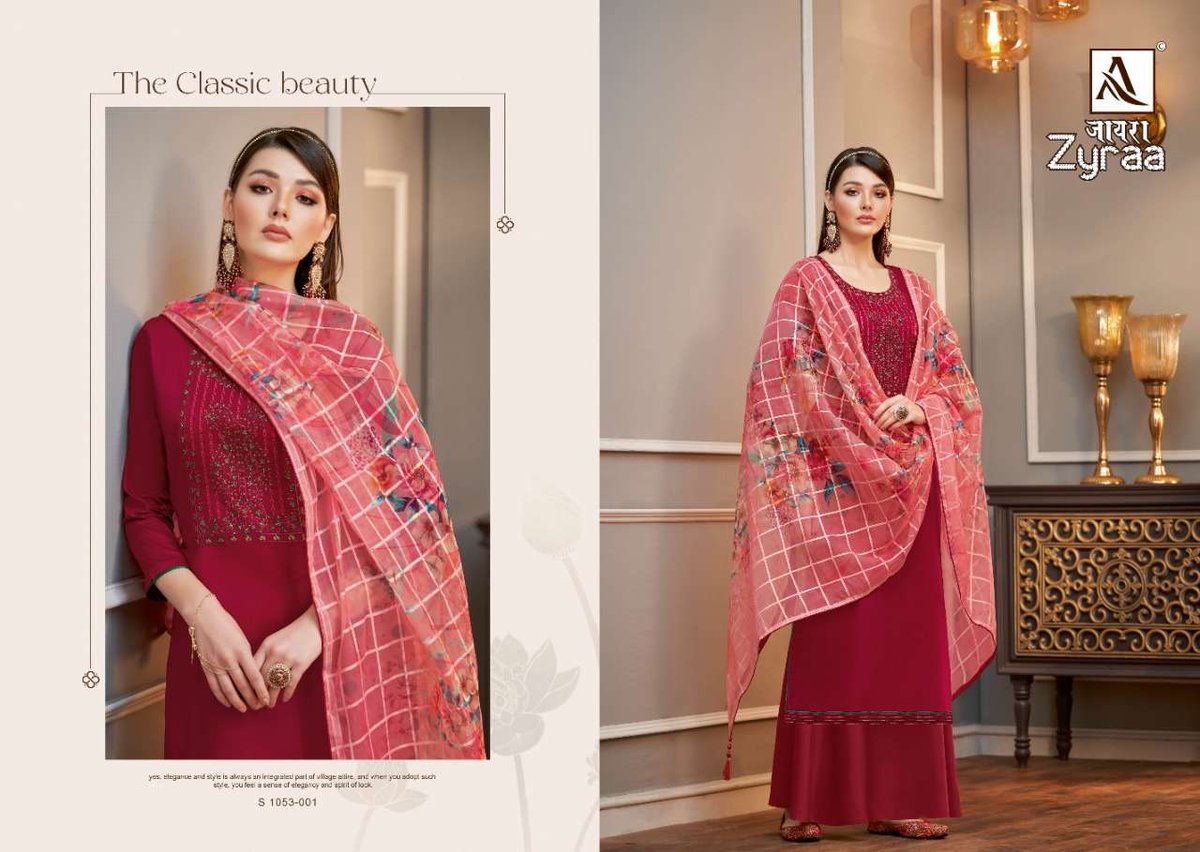 Alok Suit Zyraa 1053-001 to 1053-006 Series 1