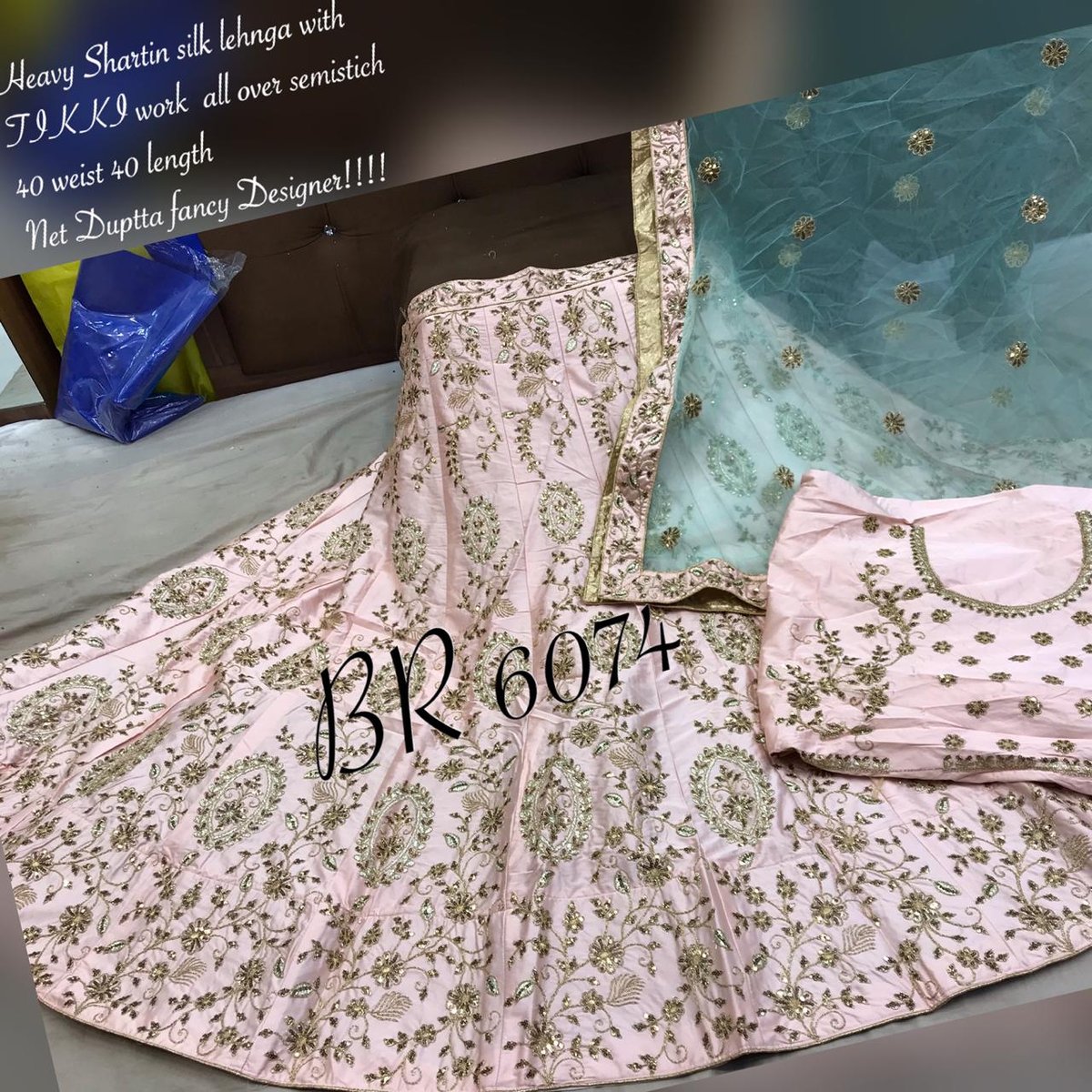 BR Lehenga Choli Tikki Work BR-6074 Colors 1