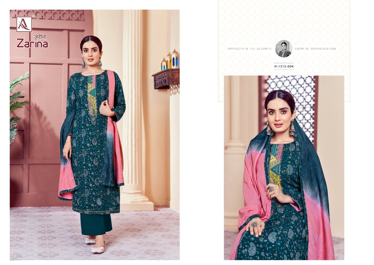 Alok Suit Zarina 1315-001 to 1315-008 Series 4