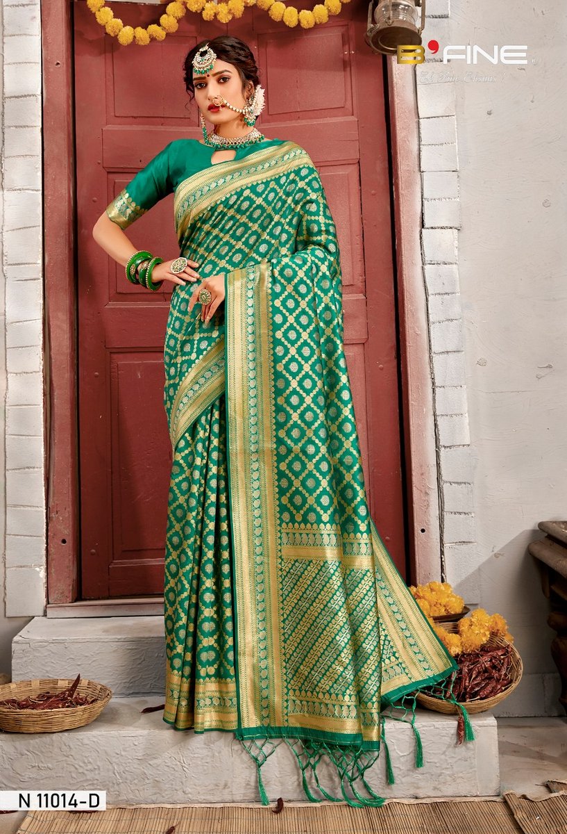 B Fine Saree Talking Thread 11013-11018 Series 8