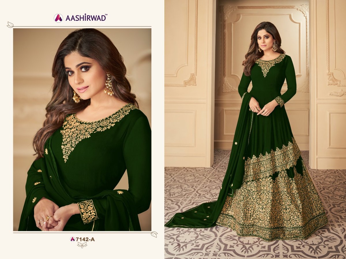 Aashirwad Creation Gulkand Tahira 7142 Mester Colors 1
