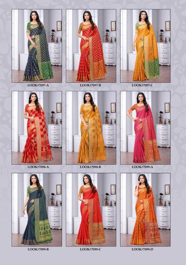 Heart & Soul Bandhani Weaves 7097-7099 Series 8