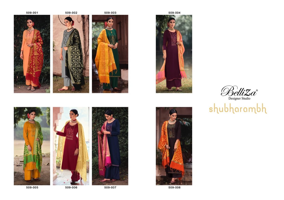 Belliza Designer Shubharambh 509-001 to 509-008 Series 9