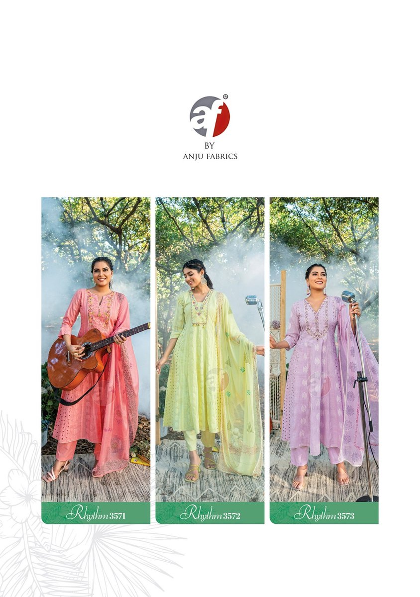 ANJU FABRICS RHYTHM 3571 TO 3573 4