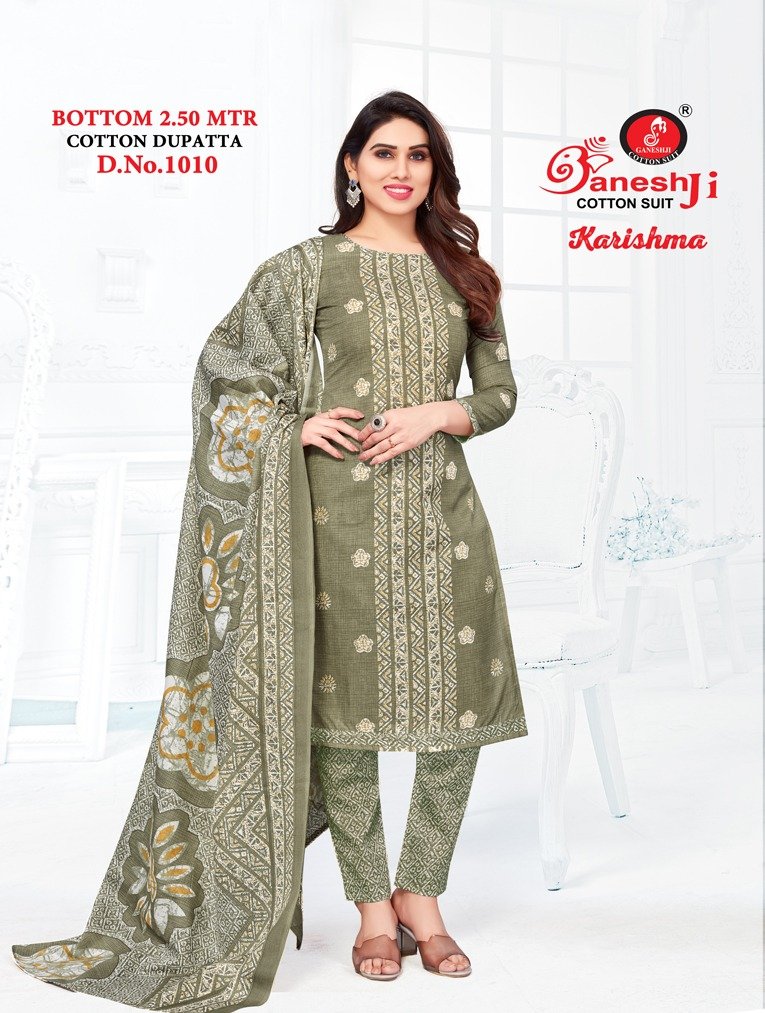 Ganeshji Cotton Suits Karishma Vol-1 1001-1010 Series 10