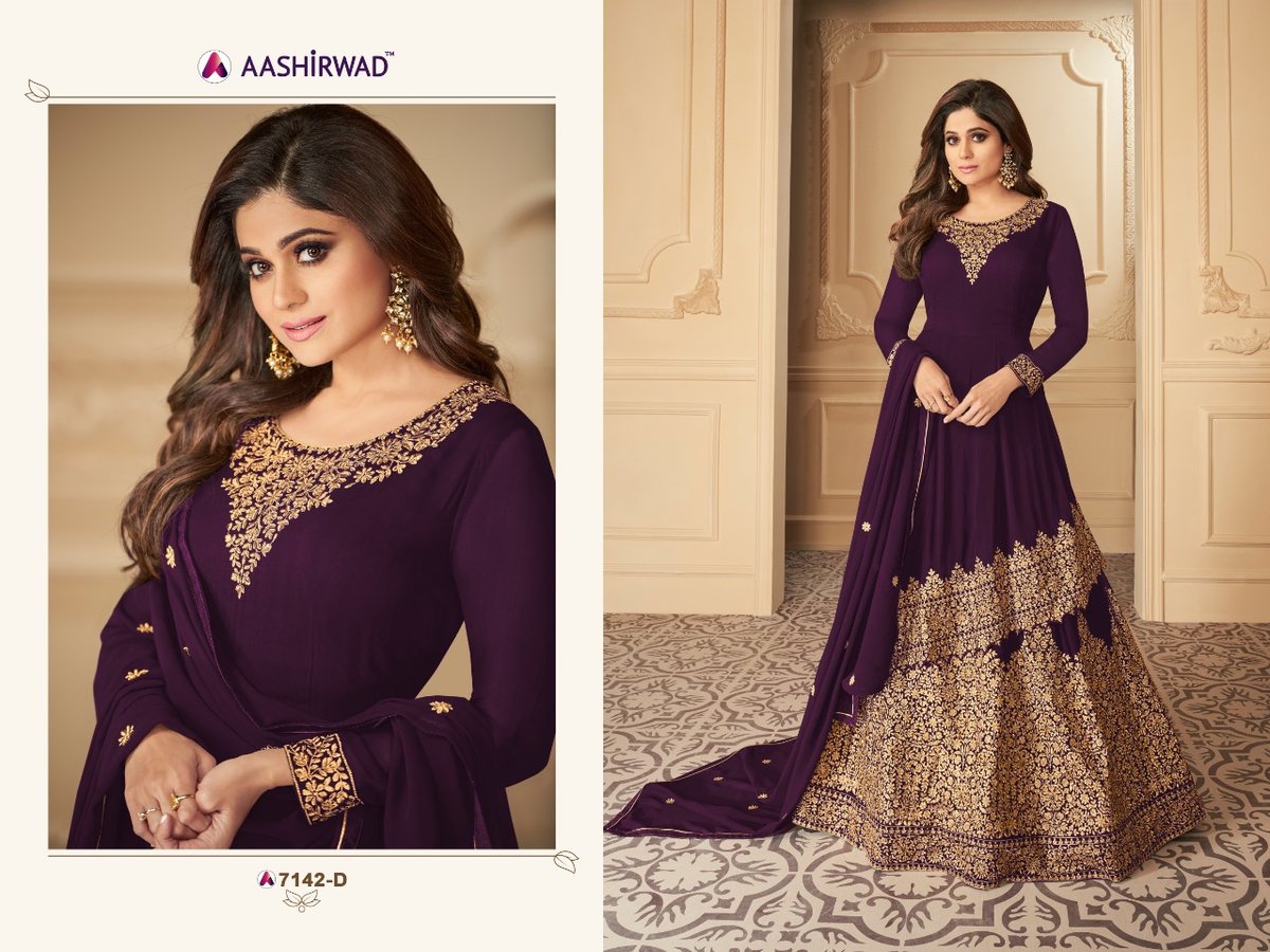 Aashirwad Creation Gulkand Tahira 7142 Mester Colors 4