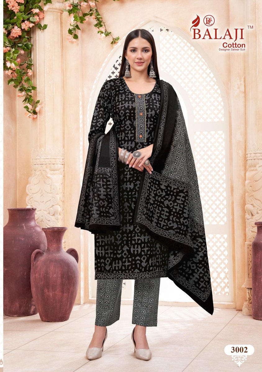 Balaji Cotton Art Work Vol-3 3001-3012 Series 2