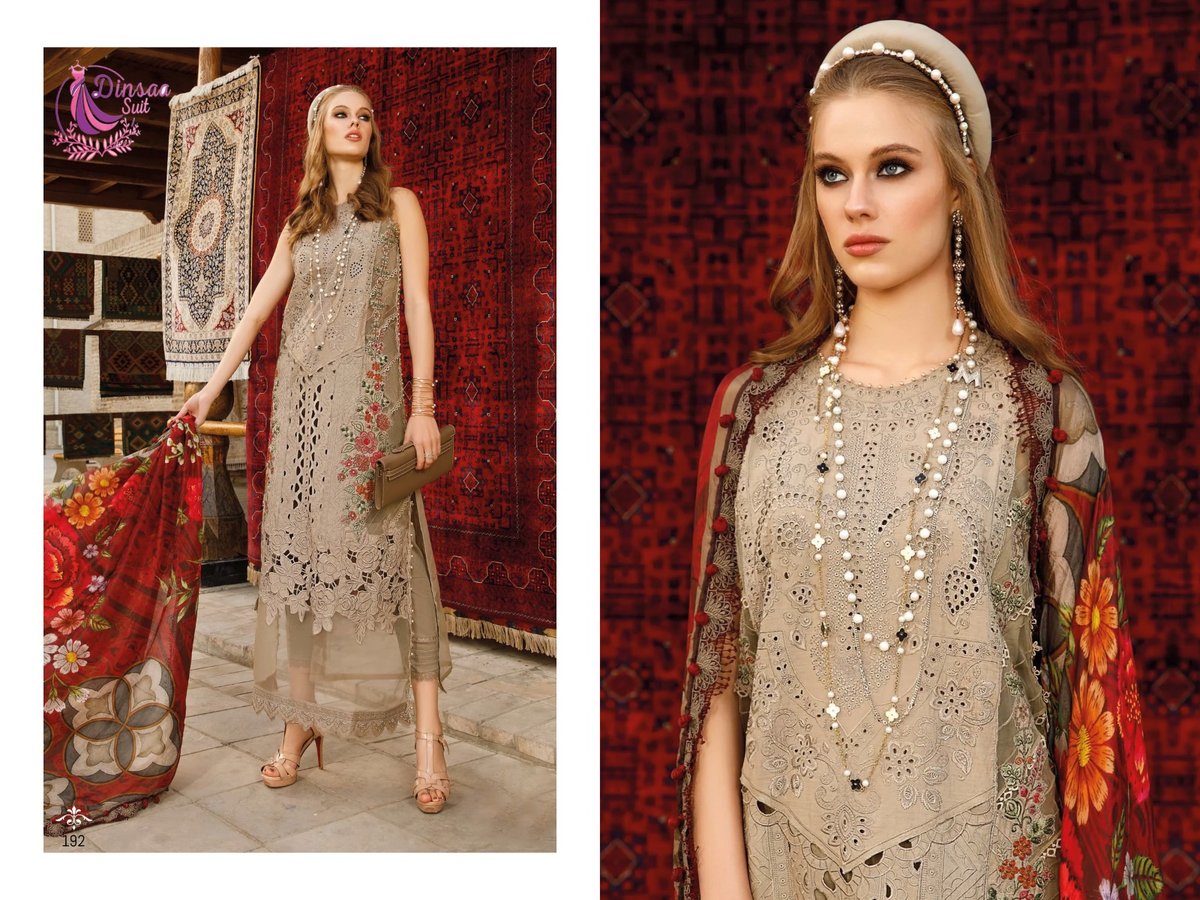 Dinsaa Suit Maria B Summer Collection Vol-1 190-193 Series 3