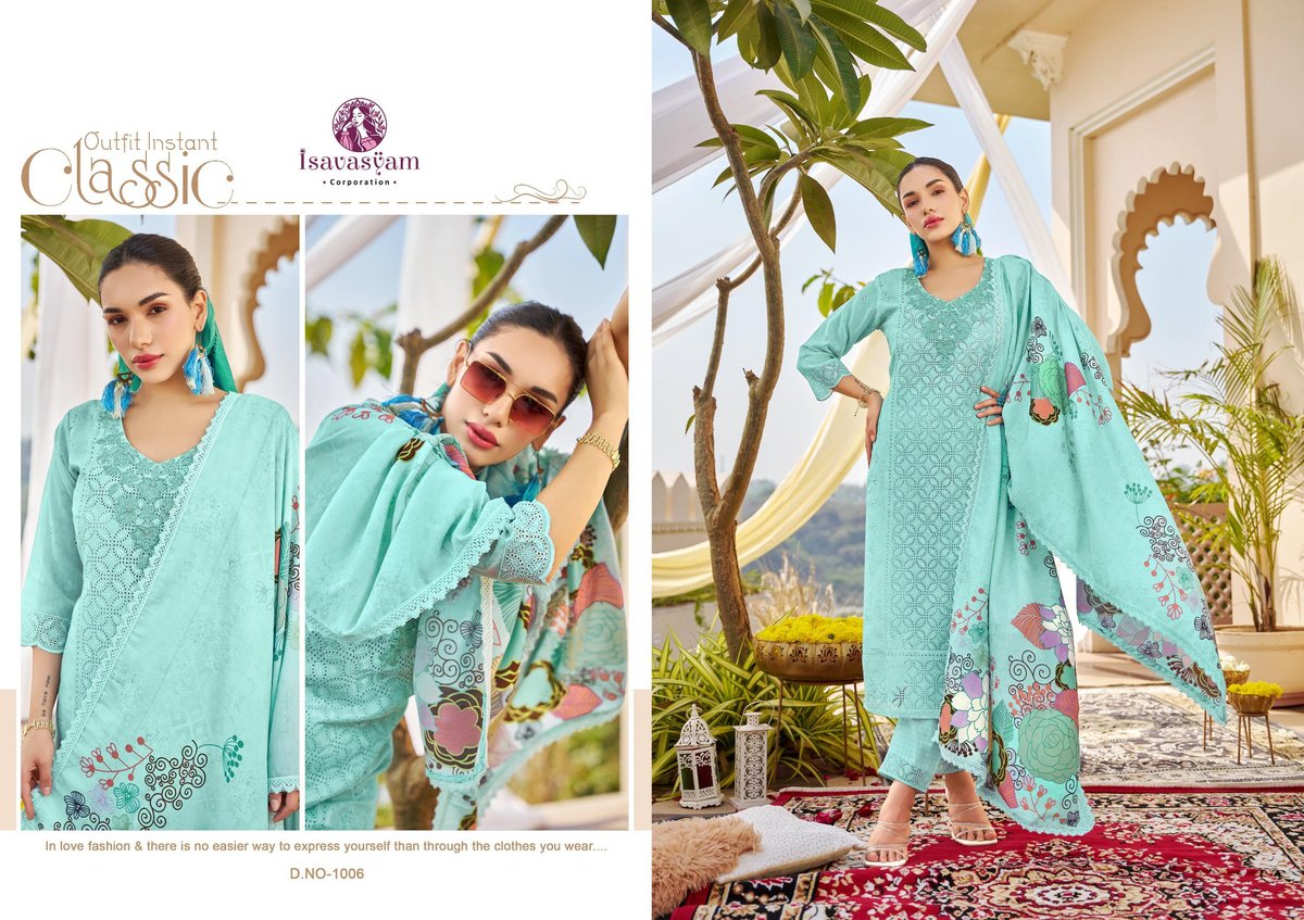 ISAVASYAM CORPORATION CHIKAN APPLIQUE 1001 TO 1006 6