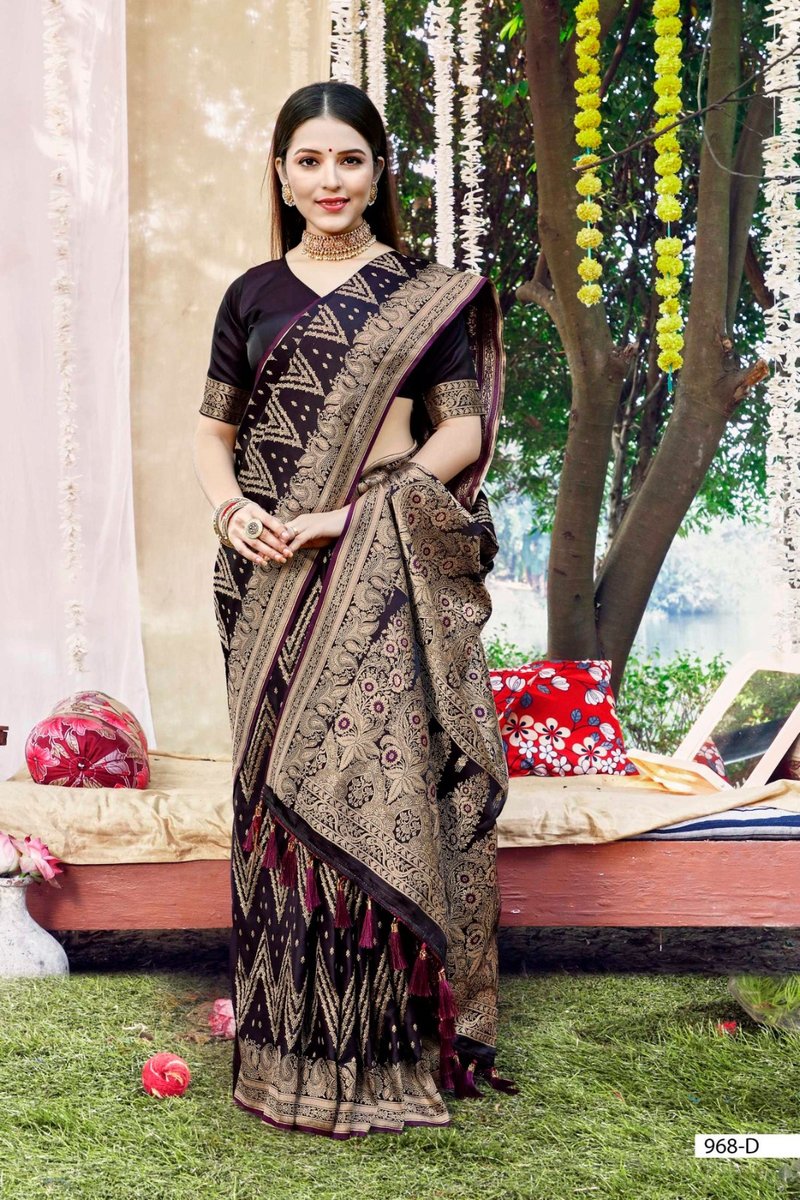 B Fine Saree Satin Vol-3 968 Colors 4