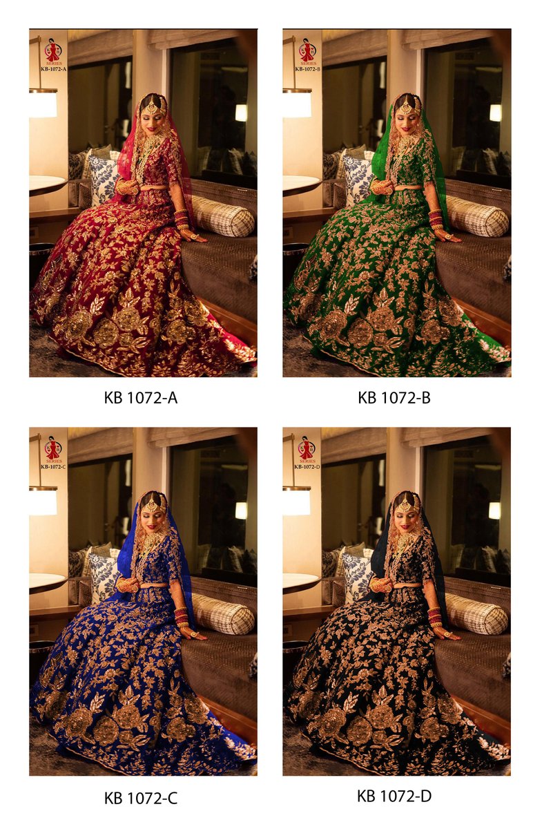 KB SERIES BOUTIQUE COLLECTION BRIDAL LEHENGA KB-1072-A TO KB-1072-D 5