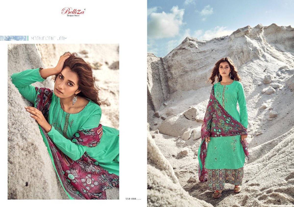 Belliza Designer Nazar E Patiyala 558-001 to 558-010 Series 8