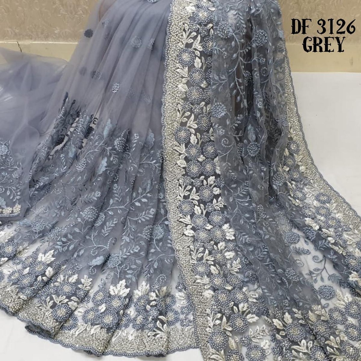DF 3126 Designer Net Sarees 4