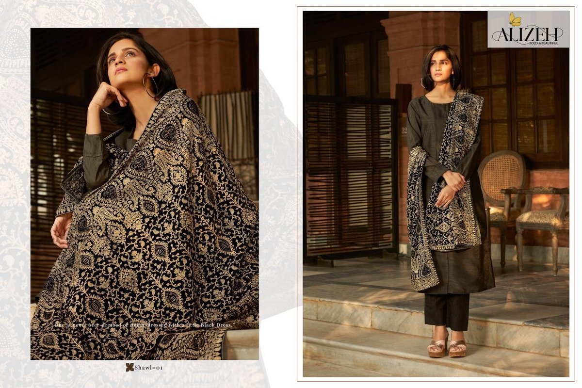 Alizeh Velvet Shawls 01-03 Series 1