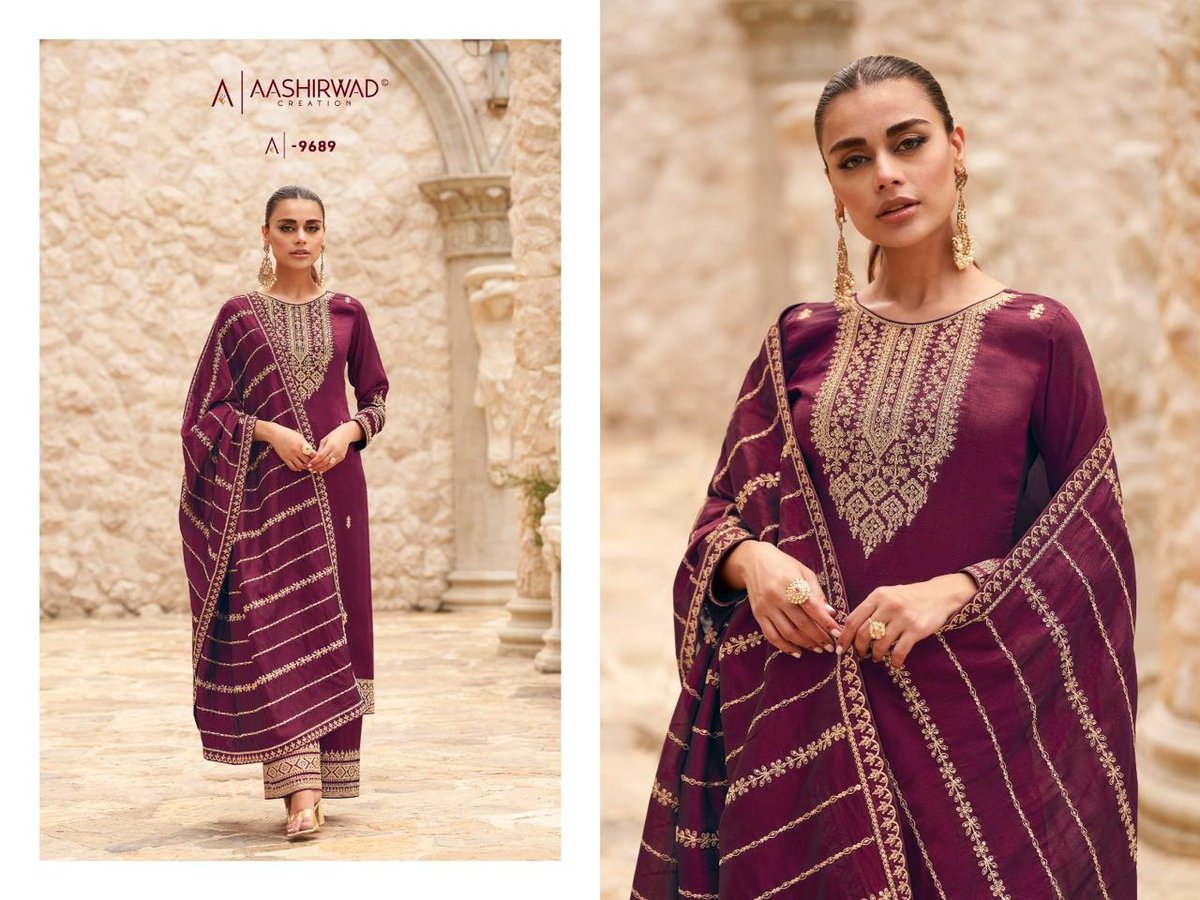 Aashirwad Creation Gulkand Ogaan 9685-9689 Series 5