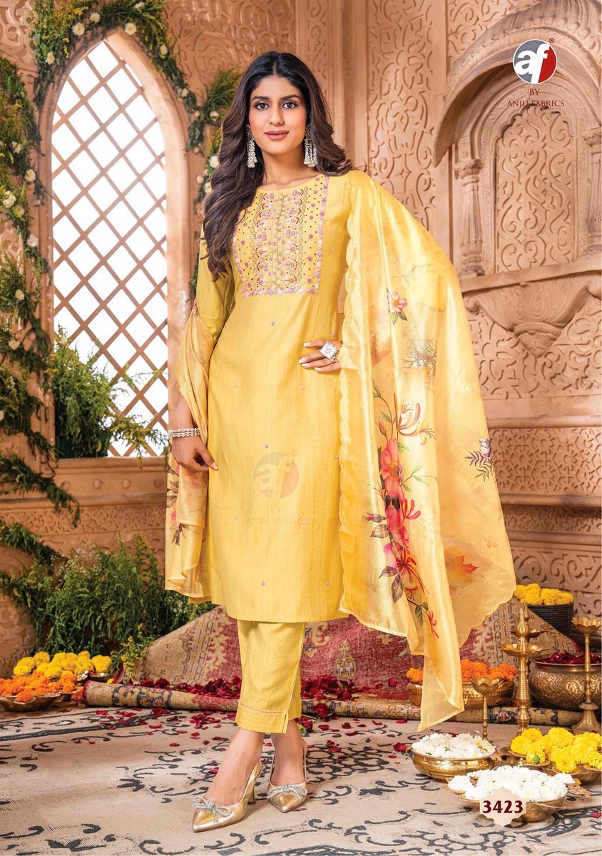 Anju Fabrics Real Touch Vol 3 3421 To 3426 Series 3