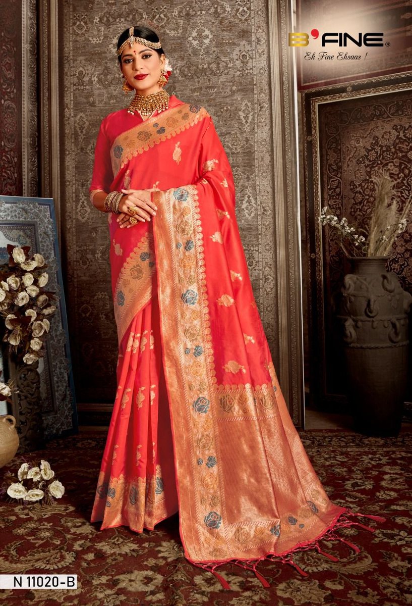 B Fine Saree Meenakari 11019-11024 Series 5