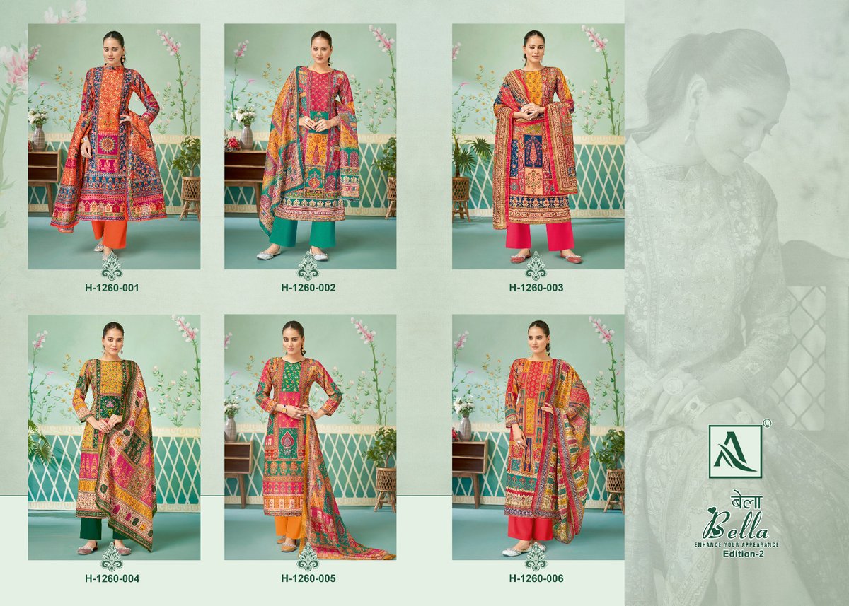 Alok Suit Bella Vol-2 1260-001 to 1260-006 Series 7