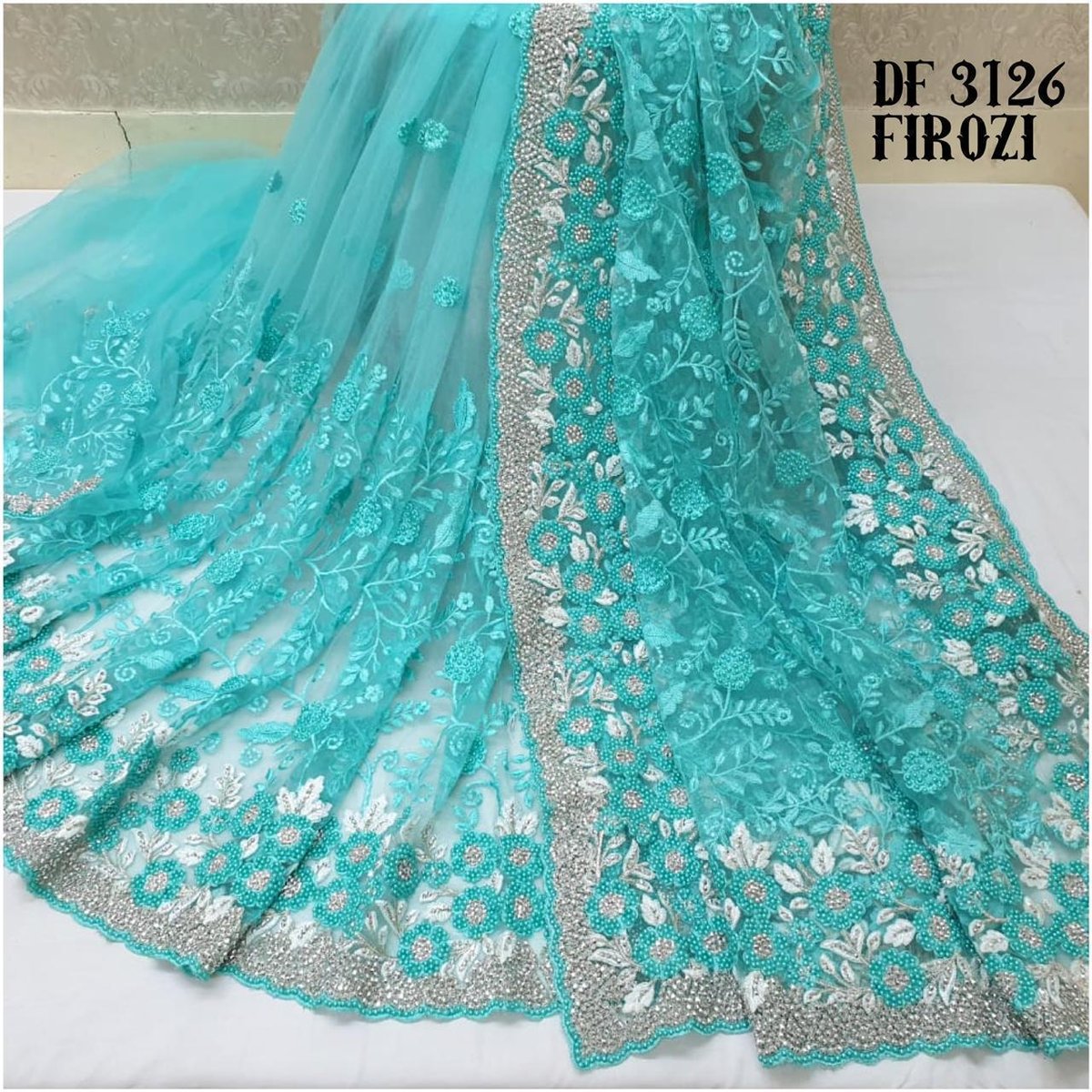 DF 3126 Designer Net Sarees 3